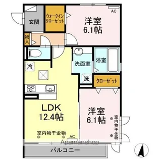 クレシア彩乃【1階】の間取り