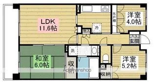 川越パークホームズ【1407号室】の間取り