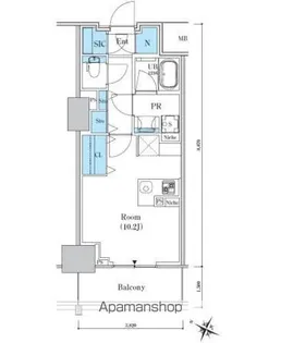 ロイヤルパークスER万代【6階】の間取り