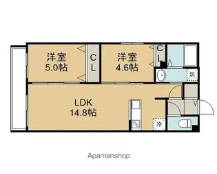 SOLEIL(ソレイユ)【206号室】の間取り
