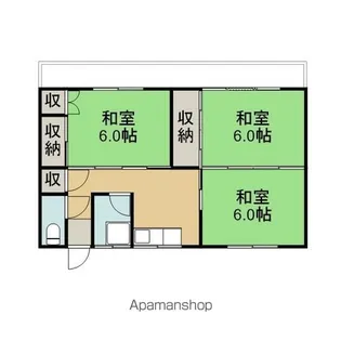 岩手県盛岡市本宮1丁目【アパート】の間取り
