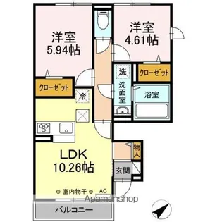 ラフィネ【1階】の間取り