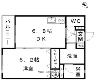 佐久平ヒルズ【102号室】の間取り