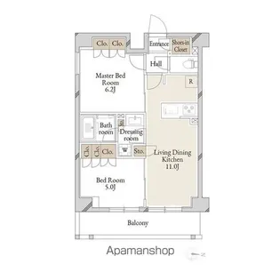 KIーLIGHTKINSHICHO【6階】の間取り