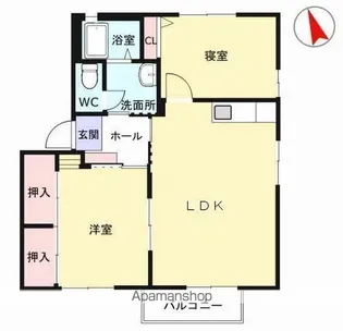 ルミエール高畑 B棟【2階】の間取り