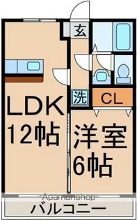 ハイネス二宮【1階】の間取り