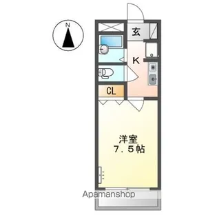 グリーンヒルズ図書館通り【1階】の間取り