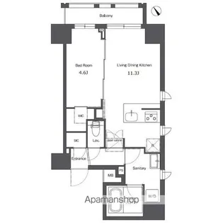 コンフォリア台東根岸【5階】の間取り