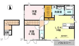 ボヌール久宝寺【2階】の間取り