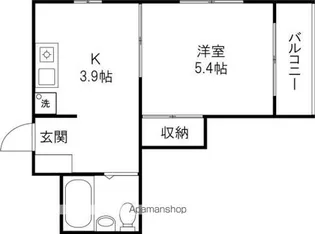 メゾンソレイユ野々市【101号室】の間取り