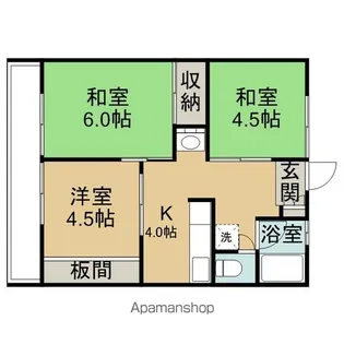 シティハイムグリーンユイB【2階】の間取り