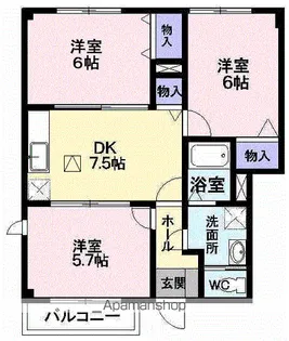 プリムローズ・21【1階】の間取り