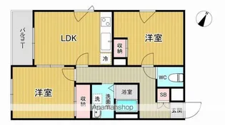 クレドール富久【2階】の間取り