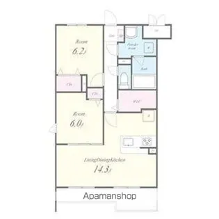カンフリエ寿【1階】の間取り