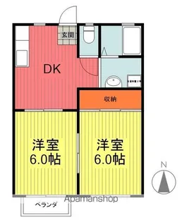 メゾングレース【202号室】の間取り