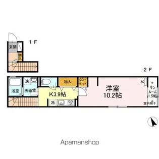 ウィングコート B【2階】の間取り