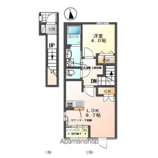 シェルル・スターテラス若林町(仮)【2階】の間取り