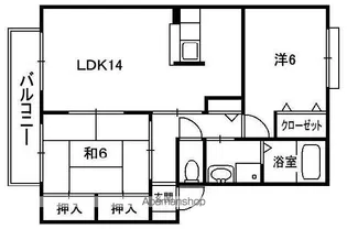 クレストタウンF棟【1階】の間取り