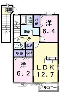 茨城県神栖市深芝南3丁目【アパート】の間取り