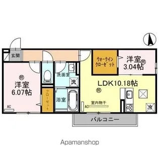 滋賀県大津市瀬田2丁目【アパート】の間取り