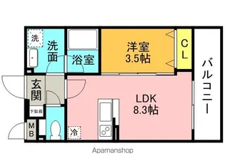 SK甲子園【3階】の間取り