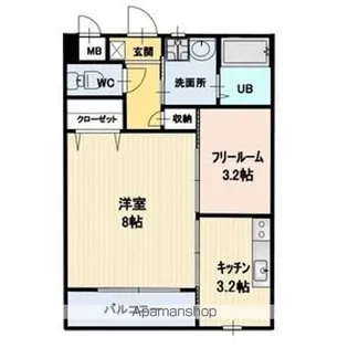 ラフィネ西軽井沢A【102号室】の間取り
