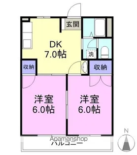 メゾンフジミ【202号室】の間取り