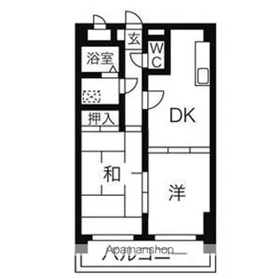 シャトー若葉【3階】の間取り