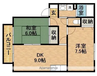 ゼファーA【2階】の間取り