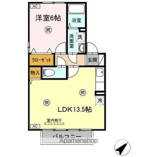 ボナールヴィラ【202号室】の間取り