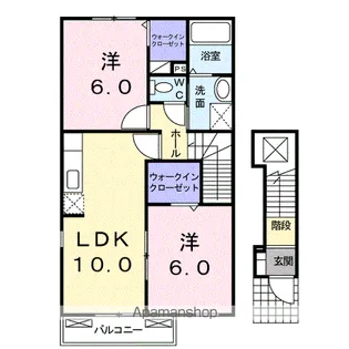 プリマヴェーラ葵K【2階】の間取り