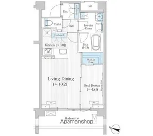 バウスステージ広尾【5階】の間取り