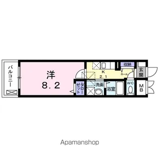 ラカシェット【2階】の間取り