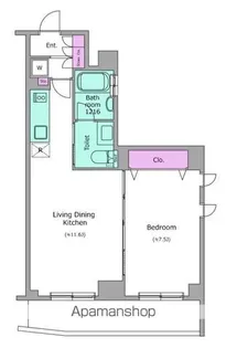 レジディア幡ヶ谷【7階】の間取り