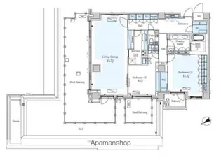 パークアクシスプレミア表参道【6階】の間取り