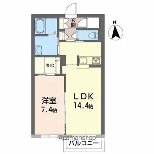 メゾンマスト盛南中央【1階】の間取り