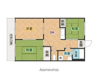 ラ・カーサーJ’S【203号室】の間取り