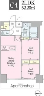 クロスレジデンス飯田橋【11階】の間取り