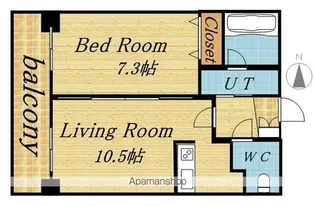 デュ アンジュ北円山【3階】の間取り