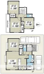 埼玉県川越市大字的場【一戸建】の間取り