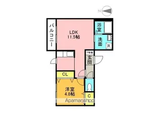 プレシェルト札幌苗穂【3階】の間取り