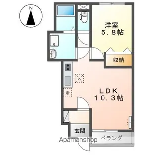 愛媛県新居浜市御蔵町【アパート】の間取り