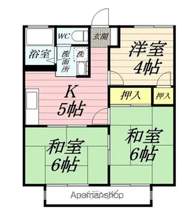 アムール秋山A【2階】の間取り