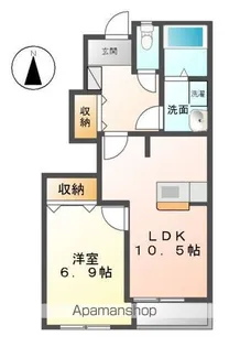 メルヴェーユ脇町【101号室】の間取り