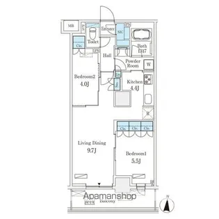 フロンティアレジデンス錦糸公園【6階】の間取り