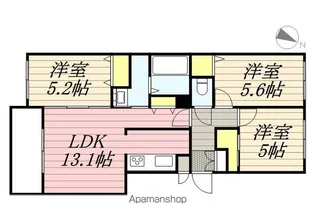 オール裏参道【3階】の間取り