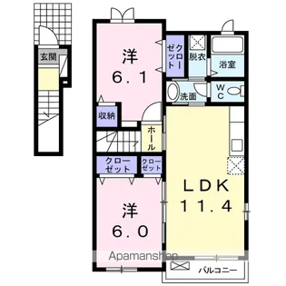 タマテックハイツ Ⅲ【2階】の間取り