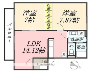 ヌーヴォー・シャンテC【2階】の間取り