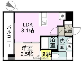 福岡県福岡市中央区長浜2丁目【マンション】の間取り