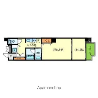 大阪府大阪市中央区日本橋1丁目【マンション】の間取り
